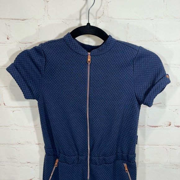 Quilted zip-front jumpsuit - Baker by Ted Baker - girls size 8 - Picture 2 of 7